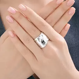 Кольцо 94014672 серебро Тиффани_1