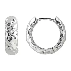 Серьги конго E6068-W серебро_0