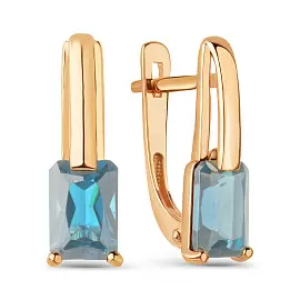 Серьги один камень 020262-1310 золото_0