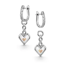 Серьги подвесные 02-5529.000Б-00 серебро Сердце_0