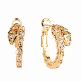 Серьги 202500041-1 ювелирный сплав Булгари Змея_0