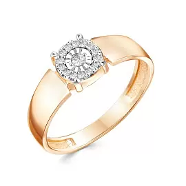 Кольцо один камень 08-51-0085-00 золото_0