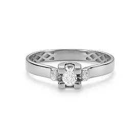 Кольцо один камень 16118-200 золото_1