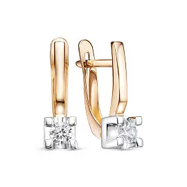 Серьги один камень 1207999 золото_0