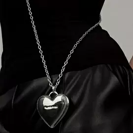 Колье длинное 27-0002-W ювелирный сплав Сердце_2