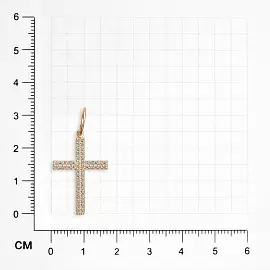 Крест декоративный КрестСК23.01.бцФ.з585 золото_1