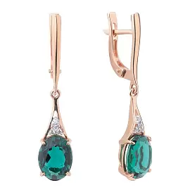 Серьги подвесные С-0206 праз  золото_0