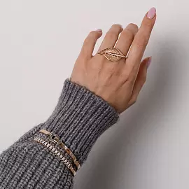Кольцо 803281-1102 золото Лист_1