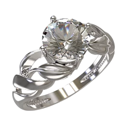 Кольцо 1 камень 1032431-01210 серебро