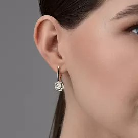 Серьги 26196-100 золото Круг_1