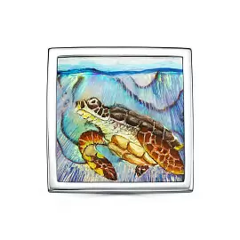 Брошь 5-208-62400 серебро Черепаха_0