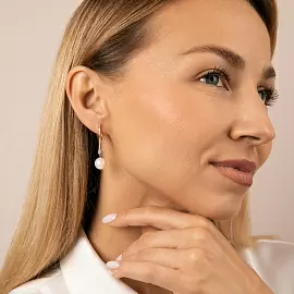 Серьги подвесные 290-1-1082Р золото_2