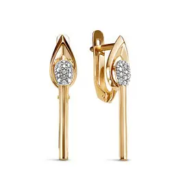 Серьги 1200075 золото Спичка