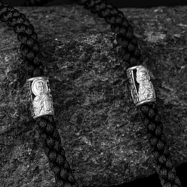 Шнур текстильный 755940-60 серебро Георгий Победоносец и Ангел Хранитель_3