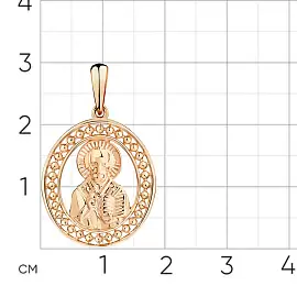 Подвеска религиозная христианская ладанка 010-0216-0000-010 золото_2