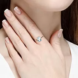 Кольцо один камень 716136 золото_1