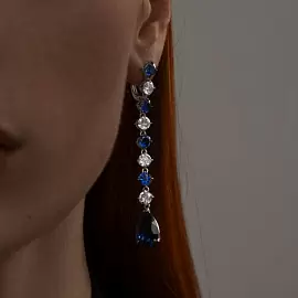 Серьги подвесные 94025748 серебро_1
