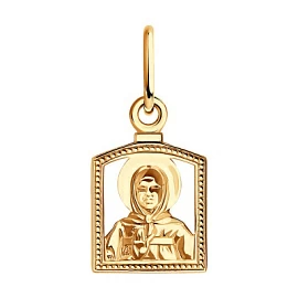 Подвеска религиозная христианская ладанка 51-130-01819-1 золото Святая Матрона 
