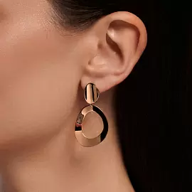 Серьги подвесные 029045 золото_1