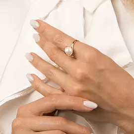 Кольцо один камень 190-1-962Р золото_1