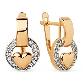 Серьги 026932-1102 золото Сердце_0