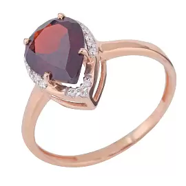 Кольцо один камень К-0183 гр золото_0