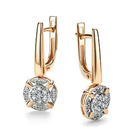 Серьги 26196-100 золото Круг_0