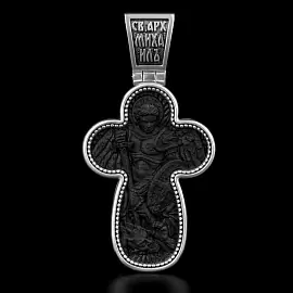 Крест христианский 385920-50 серебро Архангел Михаил_2