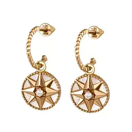 Серьги подвесные 2002353-2 золото Диор_0