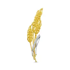 Брошь 5-213-7987 серебро Колос_0