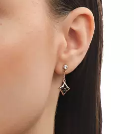 Серьги подвесные 2002953-1 золото Луи Виттон_1