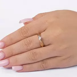 Кольцо один камень 08-51-0110-00 золото_1