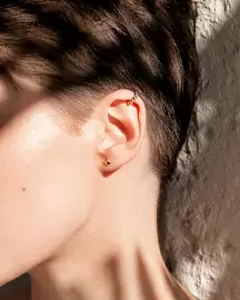 Серьги пусеты 005-0097-0000-010 золото Пирамида_1