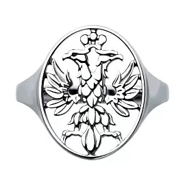 Кольцо 94014064 серебро Двуглавый Орел _1