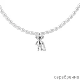 Бусы чокер К-210W-1М-38 ювелирный сплав Мишка_1