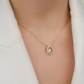 Подвеска бегунок 50030 золото Капля_1