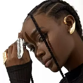 Серьги кафф KV-3-002G-ROMAMILOVA серебро_1