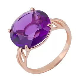 Кольцо один камень К-0084 золото_0