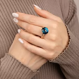 Кольцо один камень 2350 лт золото_1