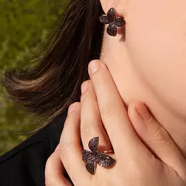 Серьги CZ-E01803-X-WB-X-X-DB серебро Паскуале Бруни_1