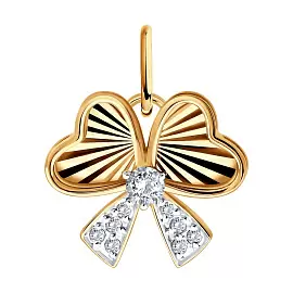 Подвеска 036712 золото бантик_0