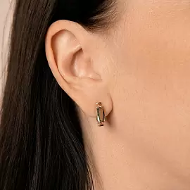 Серьги один камень С-0011 кв золото_1