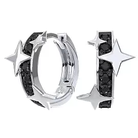 Серьги конго 0201741-00205 серебро Звезда_0