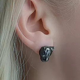 Серьги пусеты EX000010B-001E ювелирный сплав Картье пантера_1