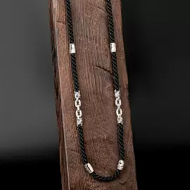 Шнур текстильный 702940-65 серебро Святой Николай Чудотворец_3