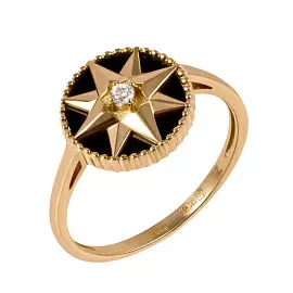 Кольцо 1002153-1 золото Диор_0
