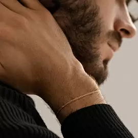 Браслет классический НБ12-087 d0.30 золото Полновесная_2