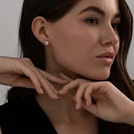 Серьги пусеты 94025945 серебро Тоус_1