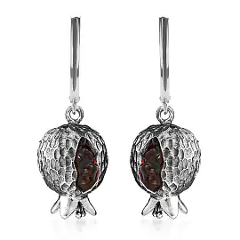 Серьги подвесные ER03103301GRN-CRD-S серебро гранат_0