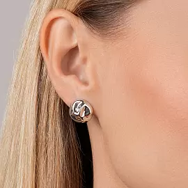 Серьги пусеты E1268-W серебро_1